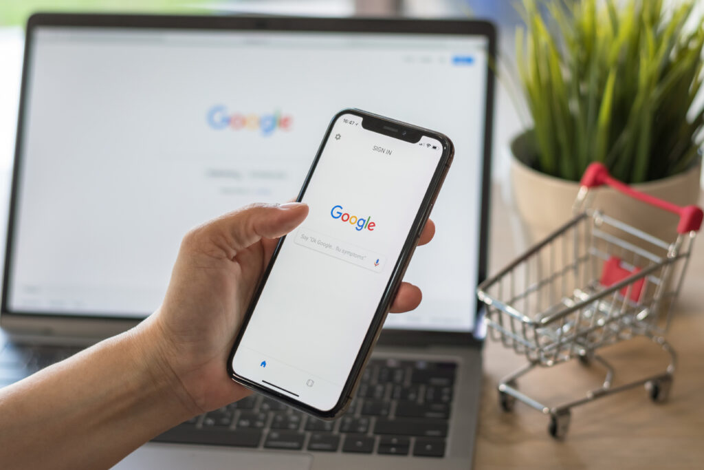 moteur de recherche Google sur smartphone
